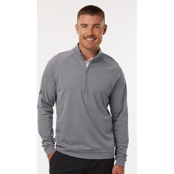 Adidas - Club Quarter-Zip Pullover Grey New With Tags Large - Picture 1 of 3